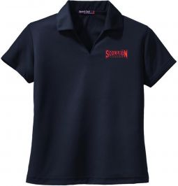 Sport-Tek Ladies Dri-Mesh V-Neck Polo, Navy